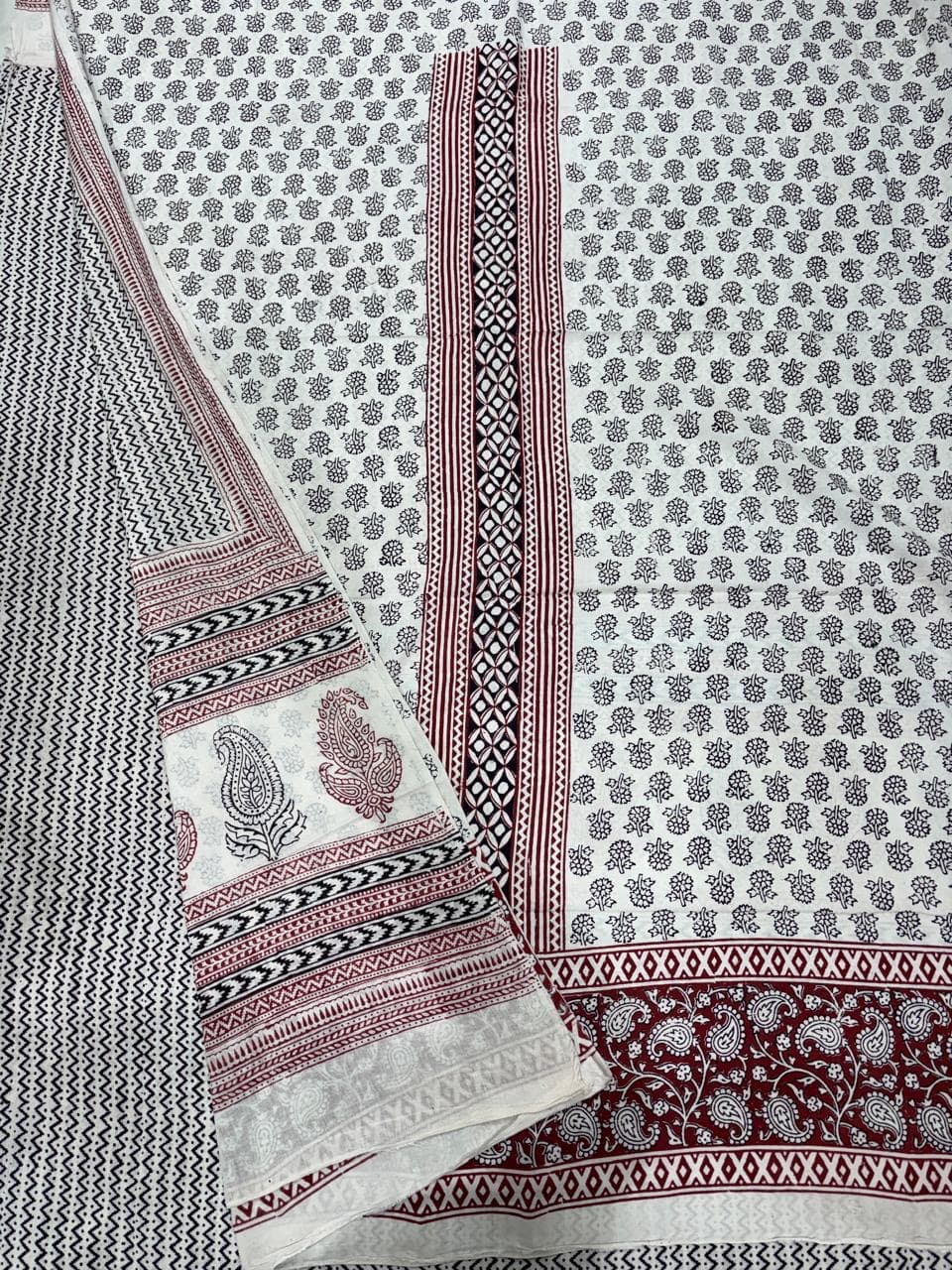 Baghprint Cotton Suit with Panel & Daman – Traditional Hand Block Print 3 Pc Suit — Piece 2
