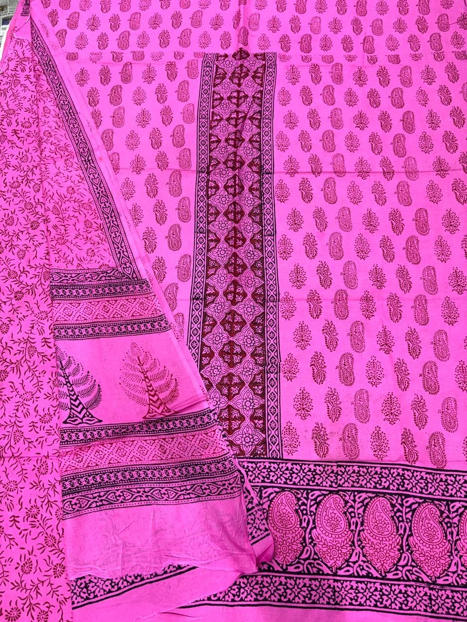 Baghprint Cotton Suit with Panel & Daman – Traditional Hand Block Print 3 Pc Suit — Piece 7