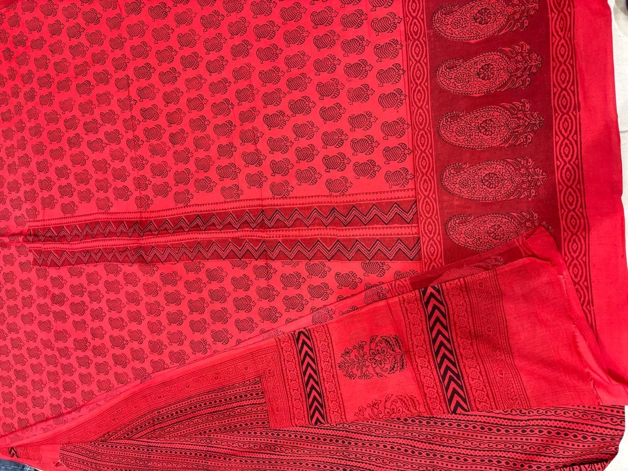 Baghprint Cotton Suit with Panel & Daman – Traditional Hand Block Print 3 Pc Suit — Piece 10