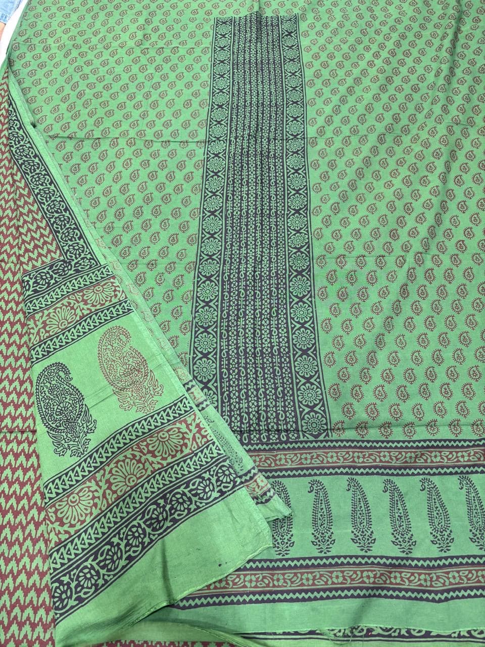 Baghprint Cotton Suit with Panel & Daman – Traditional Hand Block Print 3 Pc Suit — Piece 18