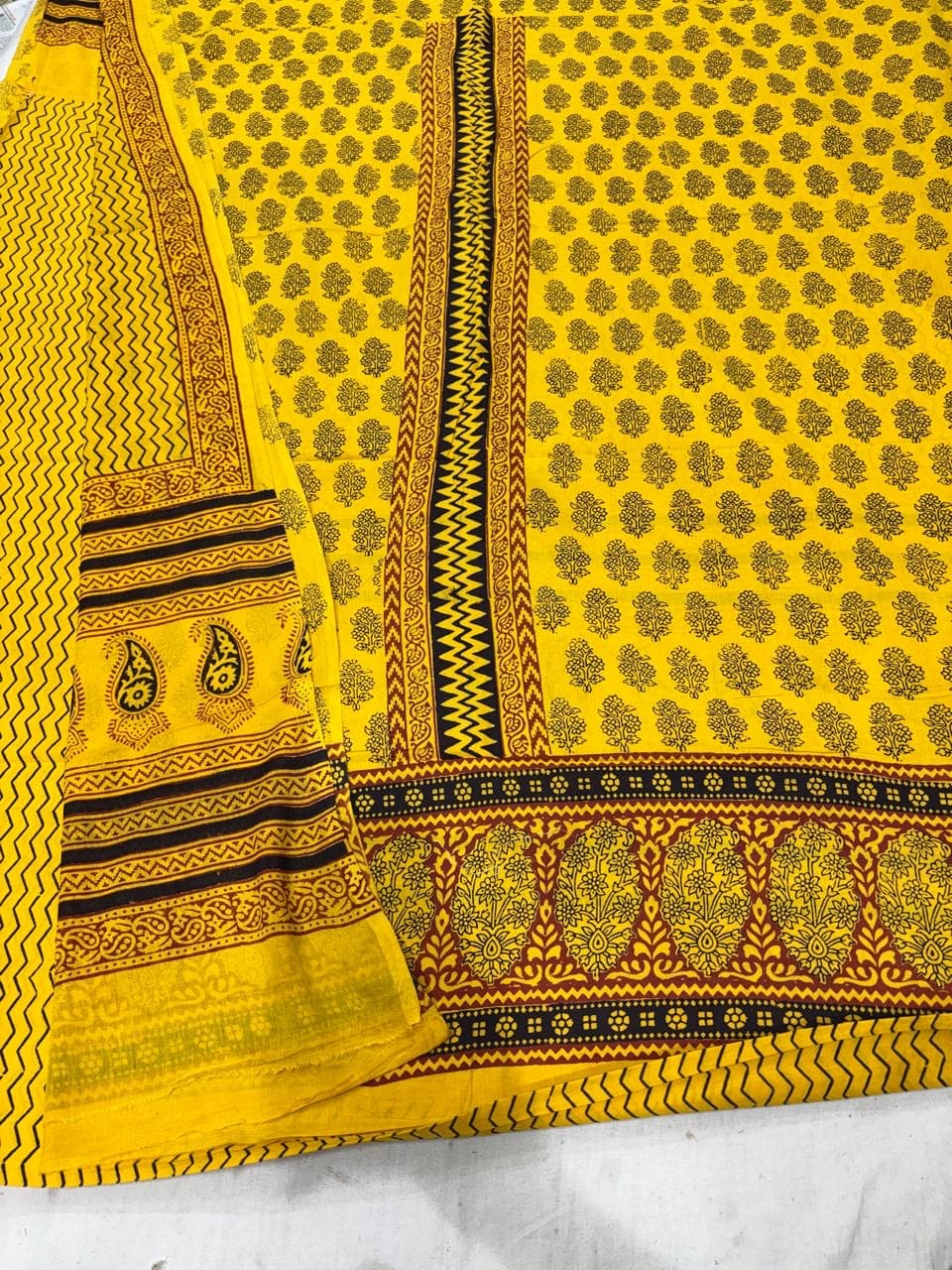 Baghprint Cotton Suit with Panel & Daman – Traditional Hand Block Print 3 Pc Suit — Piece 19