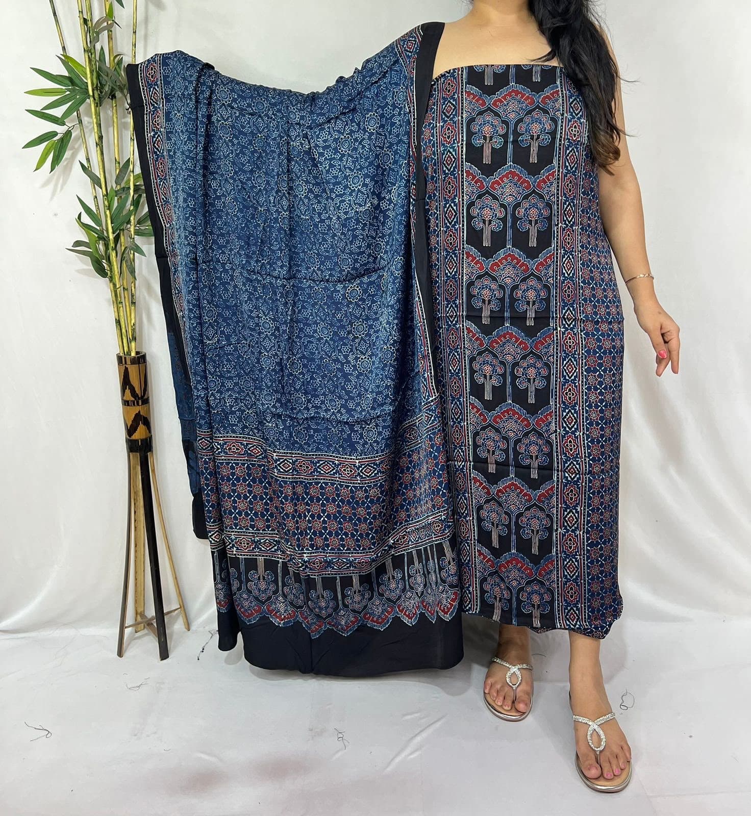 Ajrakh Print Modal Silk 2pc Suit — Piece 2