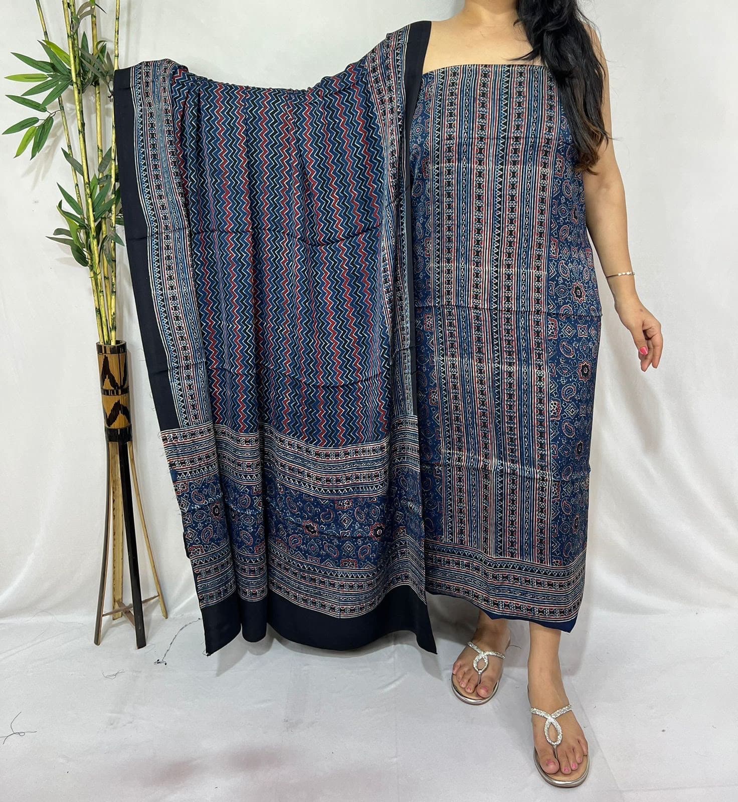 Ajrakh Print Modal Silk 2pc Suit — Piece 3