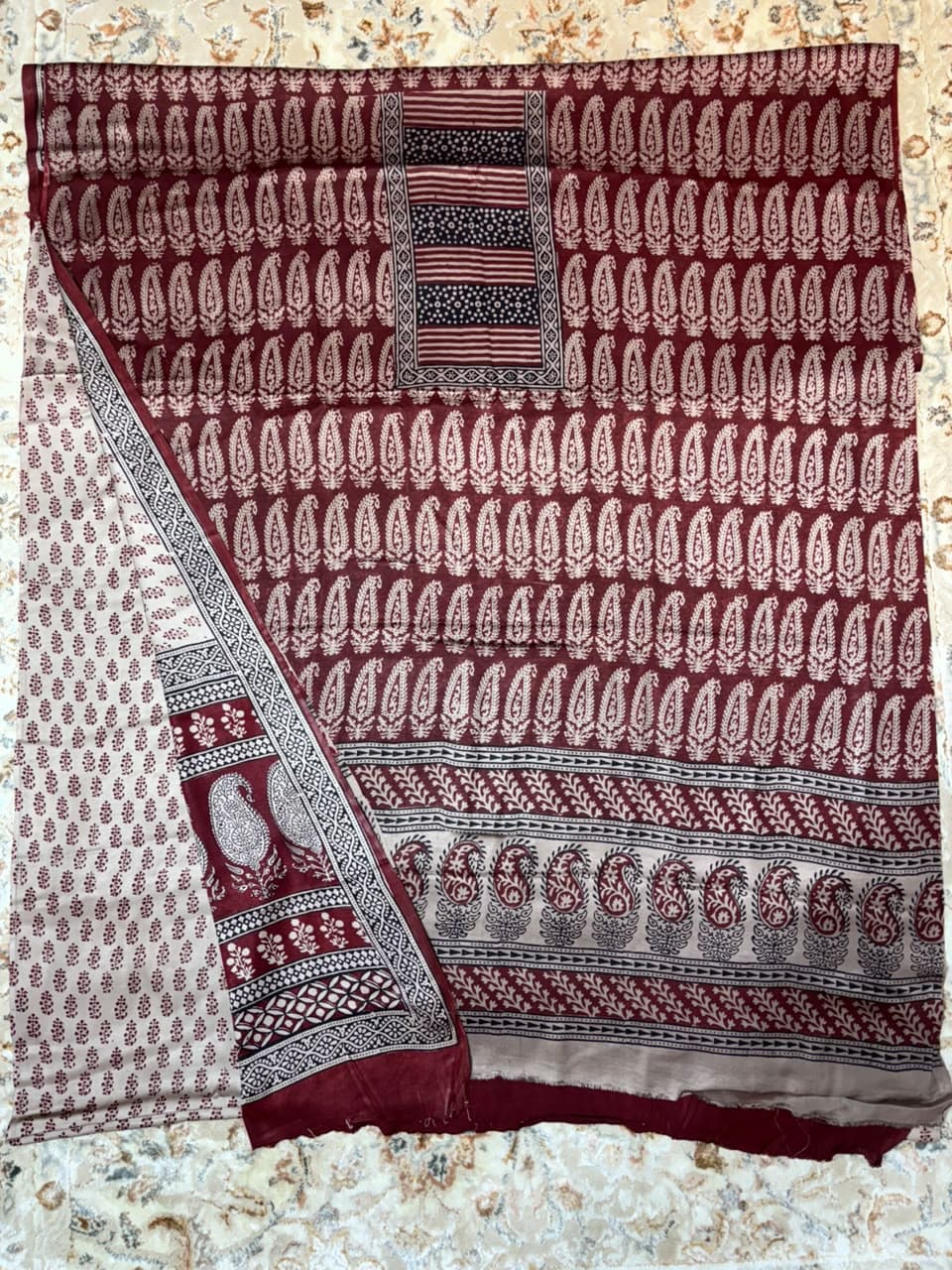 Baghprint Modal Silk Suit with Modal Dupatta — Piece 1