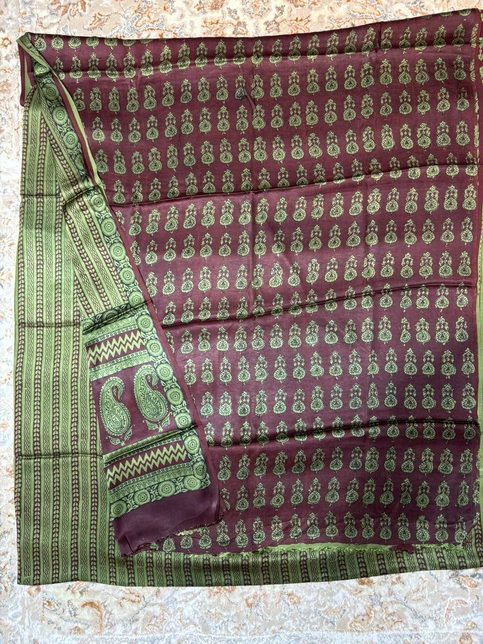 Baghprint Modal Silk Suit with Modal Dupatta — Piece 7